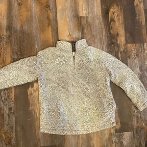 Thread and Supply Sherpa 1/4 zip pullover, medium, side pockets, sustainable